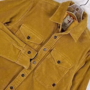 Relwen Cord Work Shirt Mens S Tan Corduroy Preppy Outdoors Overshirt Huckberry